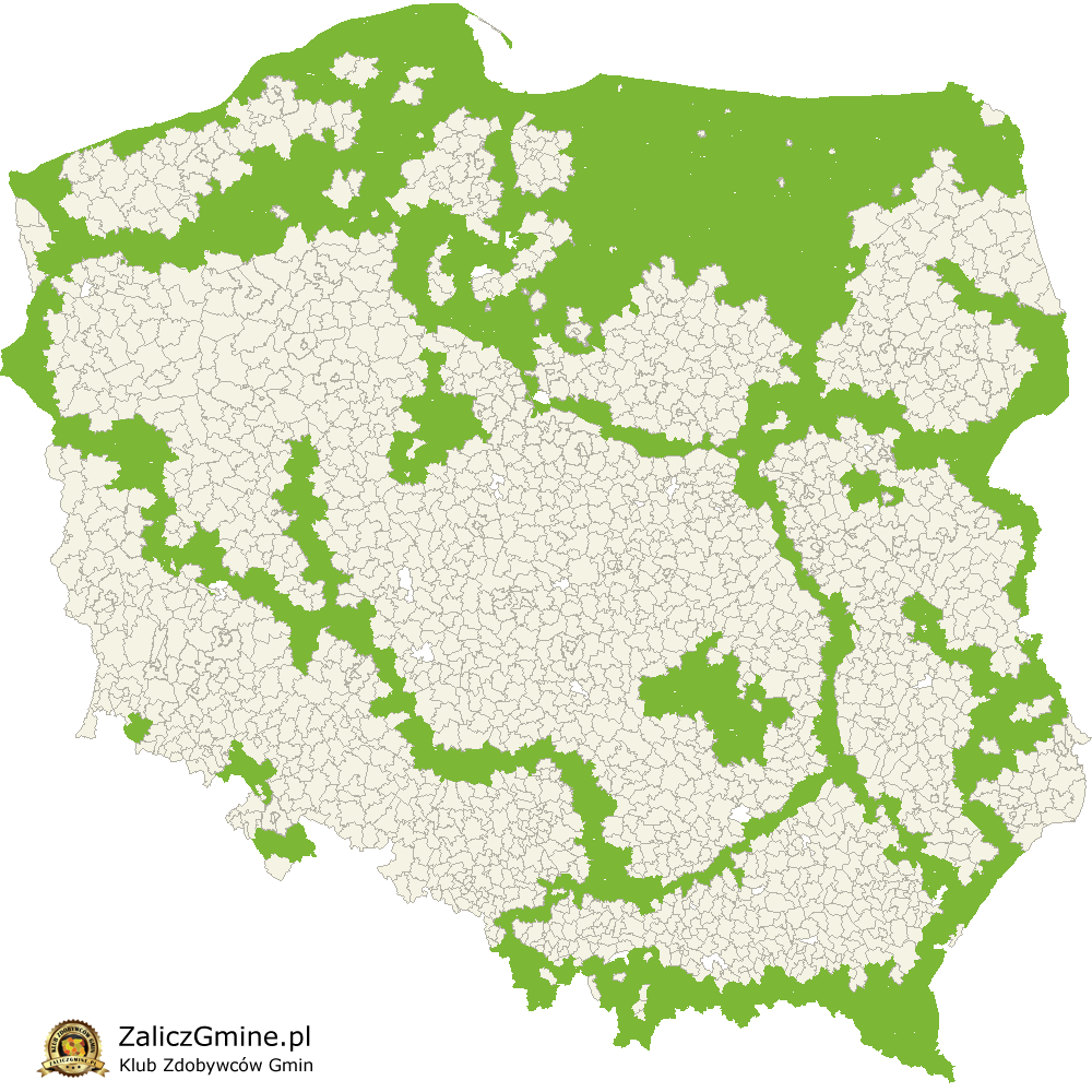 Mapa Zdobytych Gmin