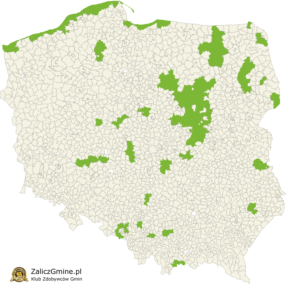 Mapa Zdobytych Gmin