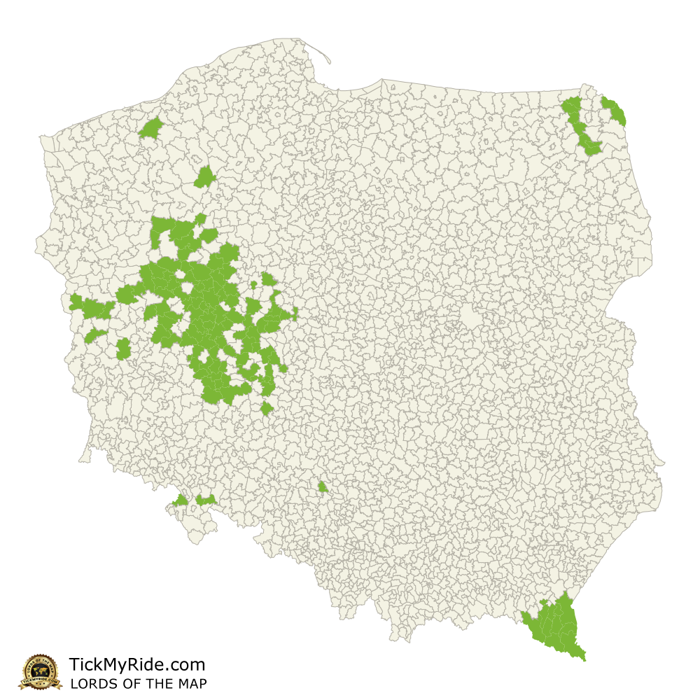 Mapa Zdobytych Gmin