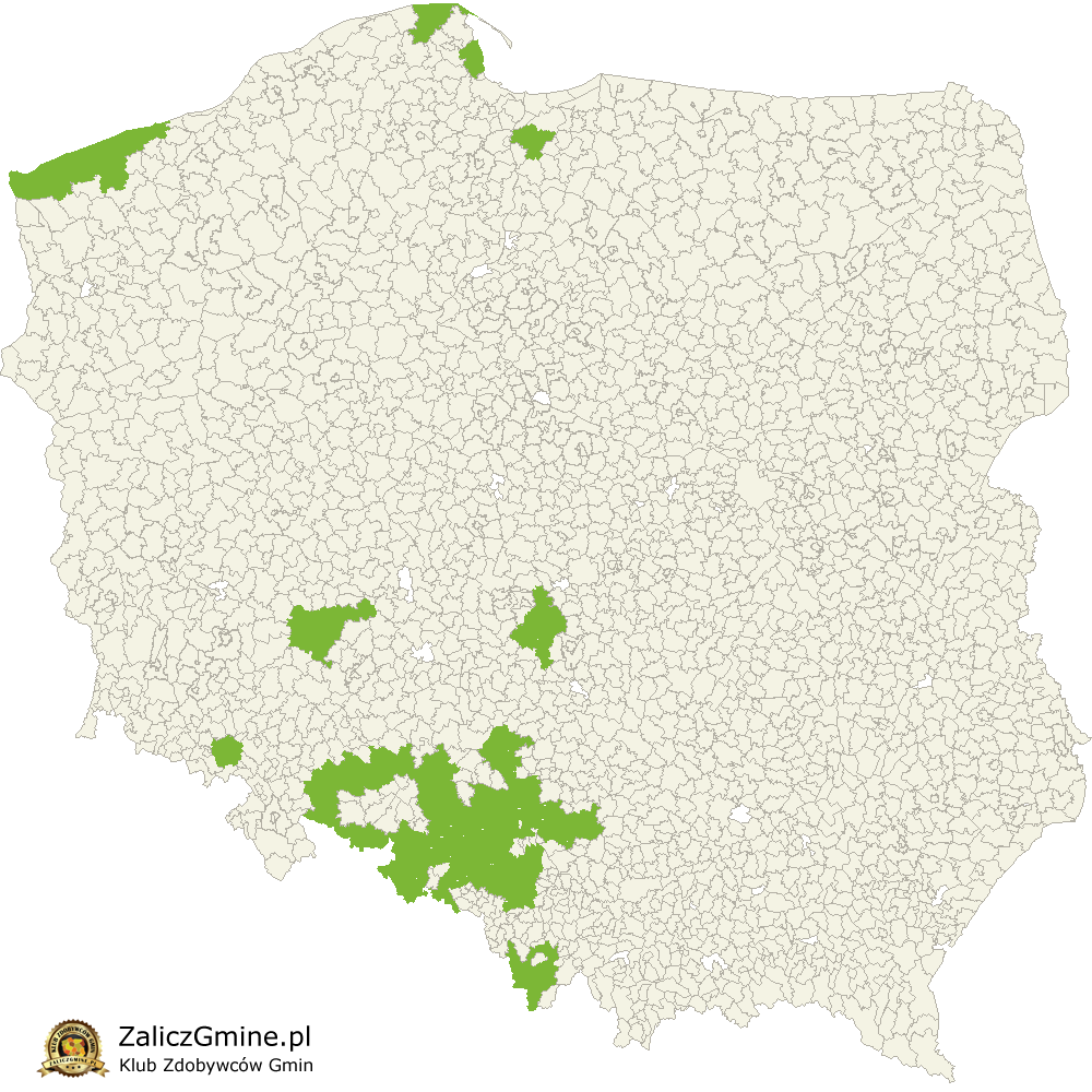 Mapa Zdobytych Gmin