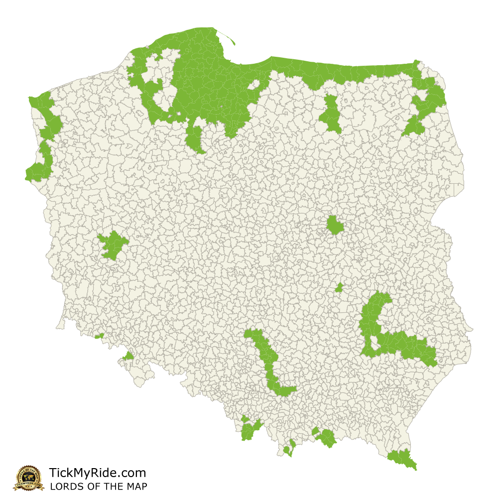 Mapa Zdobytych Gmin