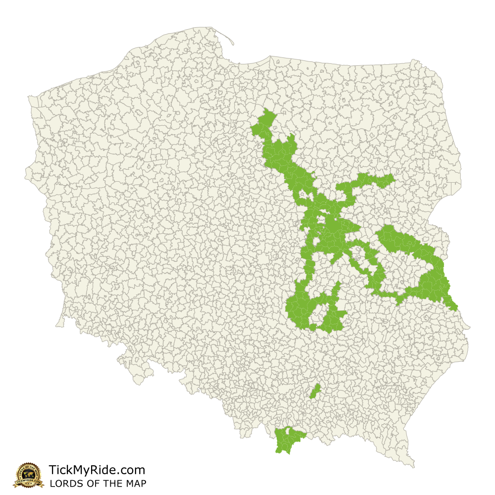 Mapa Zdobytych Gmin