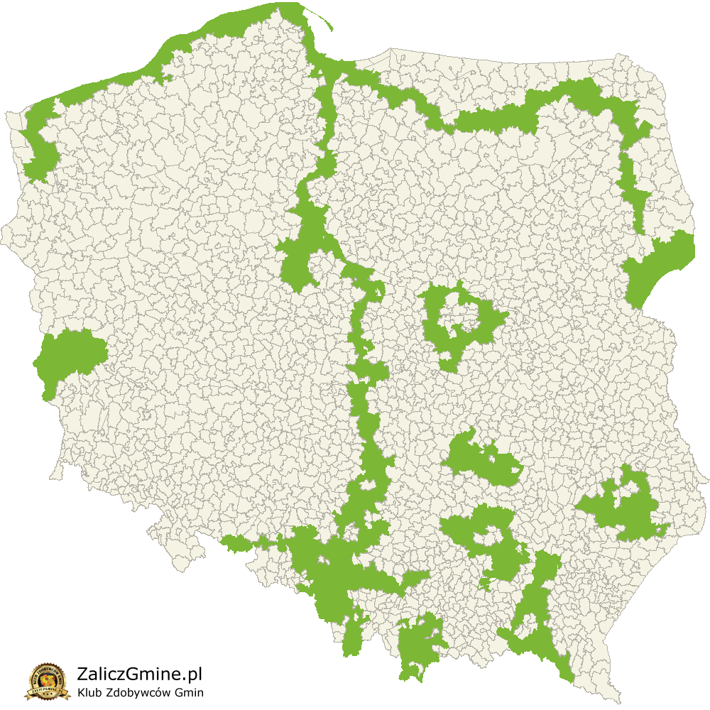 Mapa Zdobytych Gmin