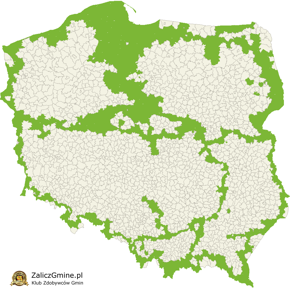 Mapa Zdobytych Gmin