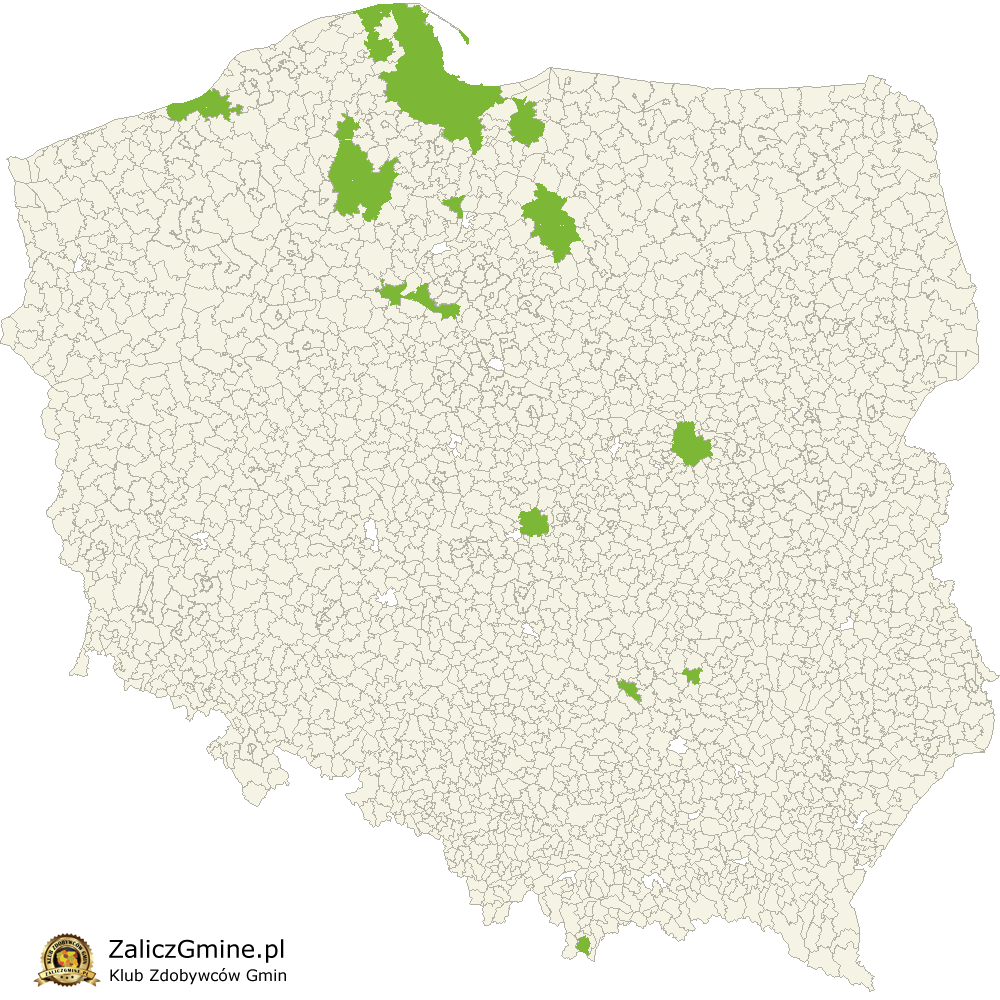 Mapa Zdobytych Gmin