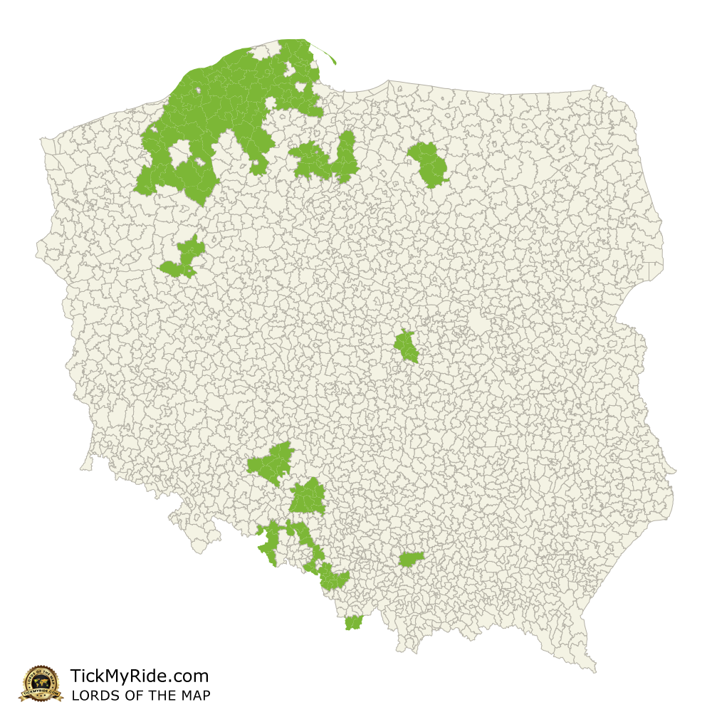 Mapa Zdobytych Gmin