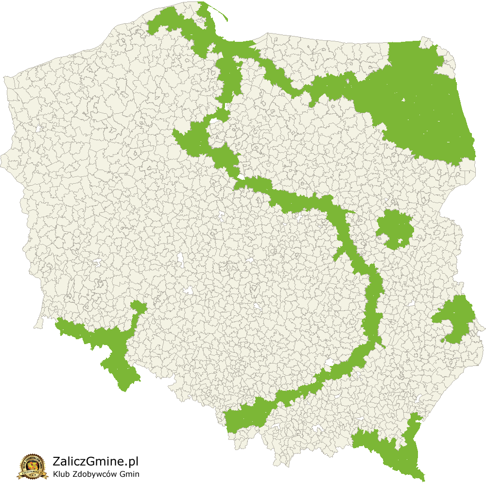 Mapa Zdobytych Gmin