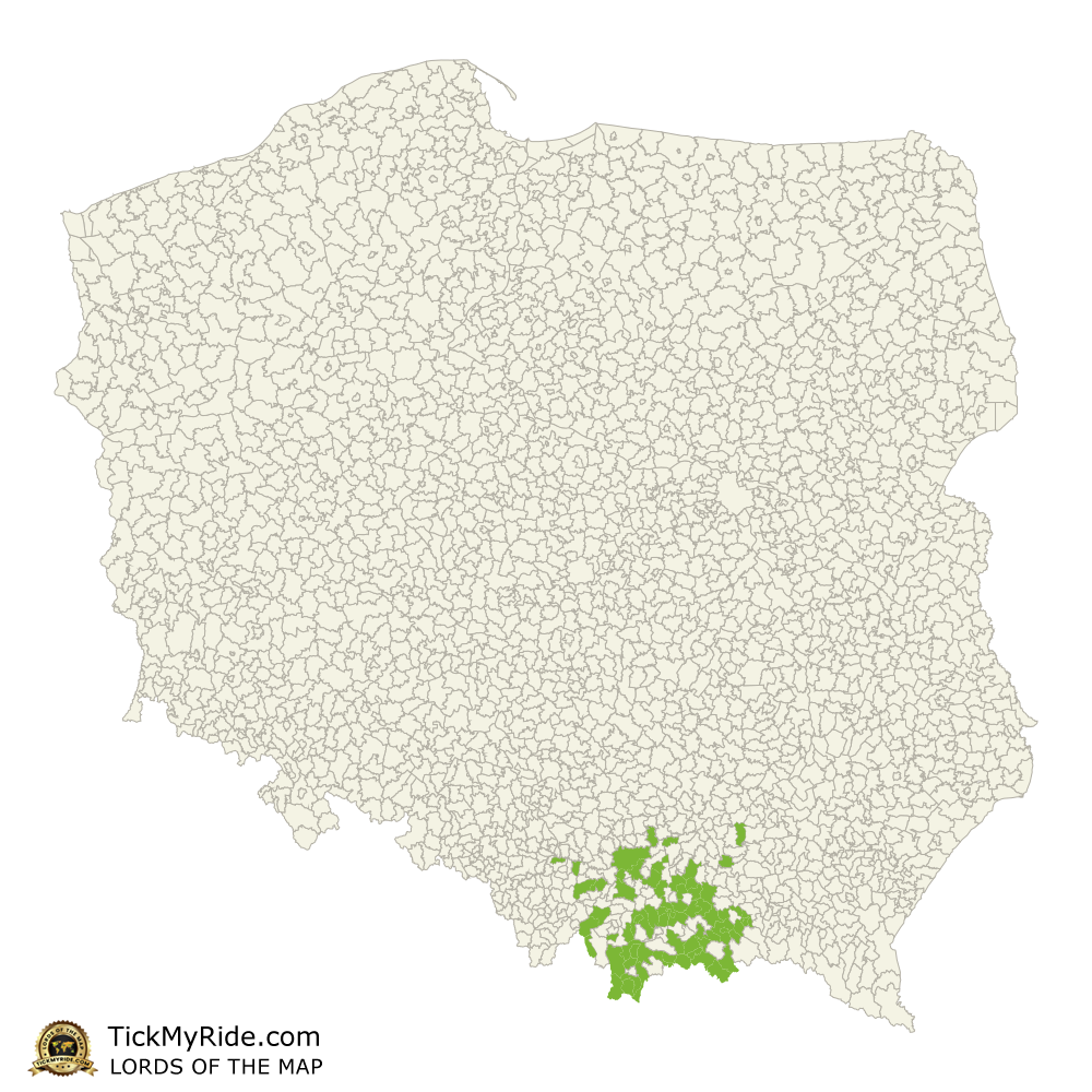 Mapa Zdobytych Gmin