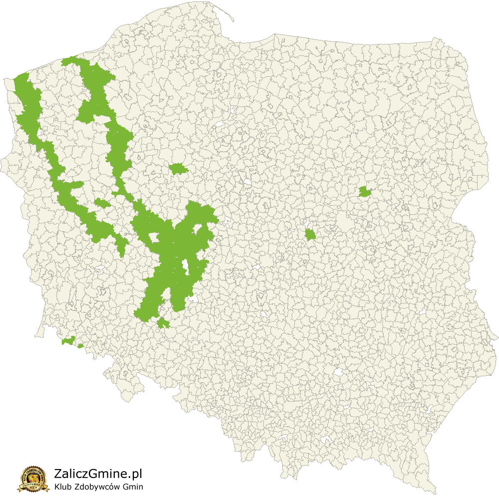 Mapa Zdobytych Gmin