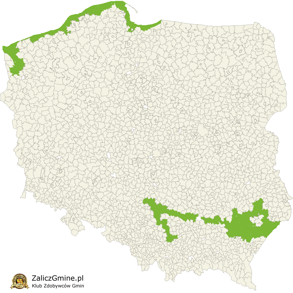 Mapa Zdobytych Gmin