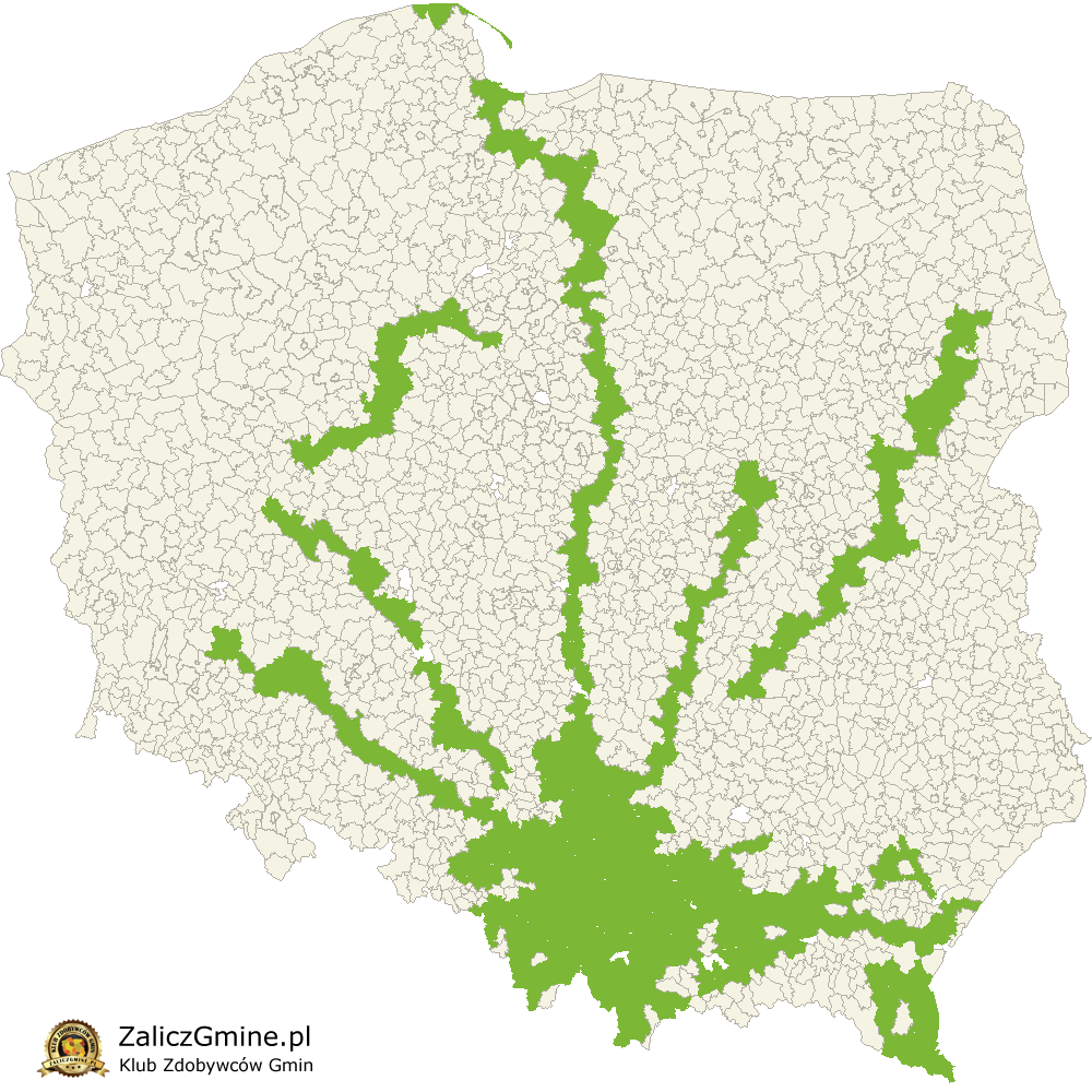 Mapa Zdobytych Gmin