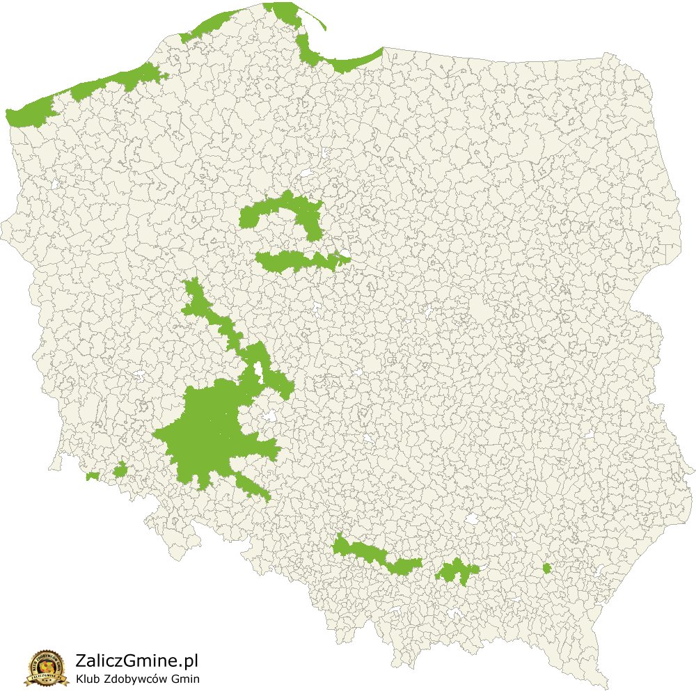 Mapa Zdobytych Gmin