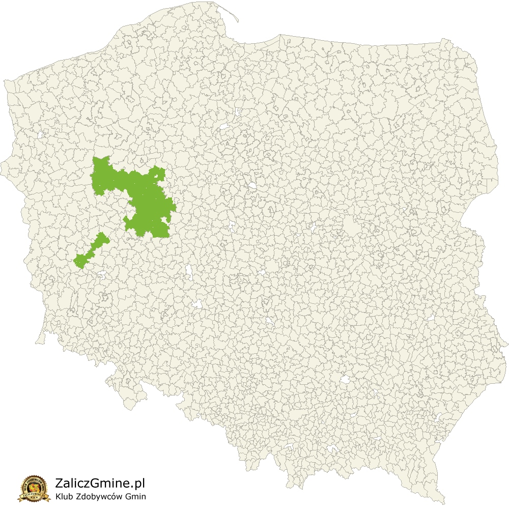 Mapa Zdobytych Gmin
