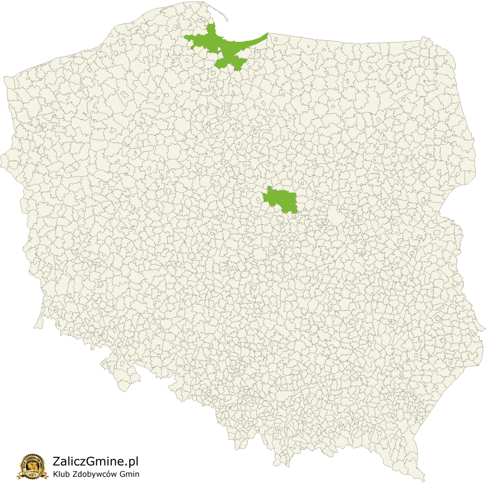 Mapa Zdobytych Gmin