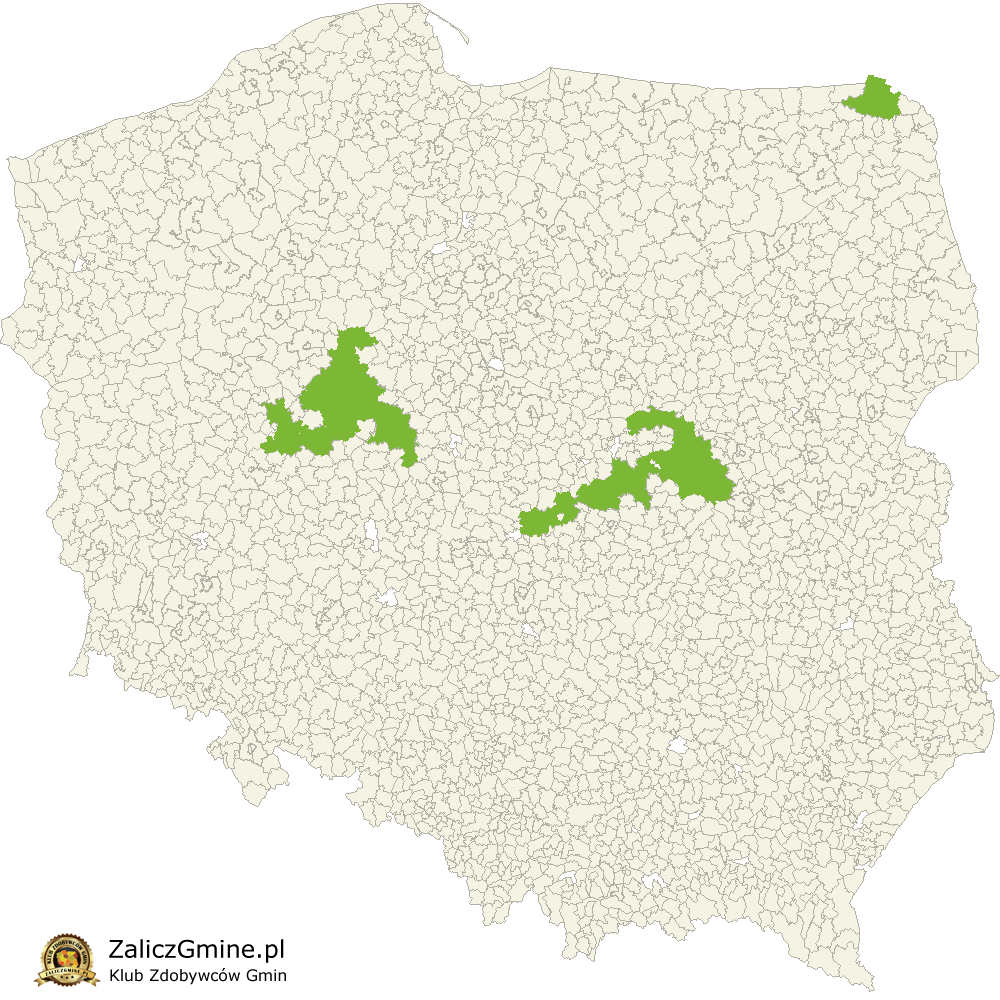 Mapa Zdobytych Gmin