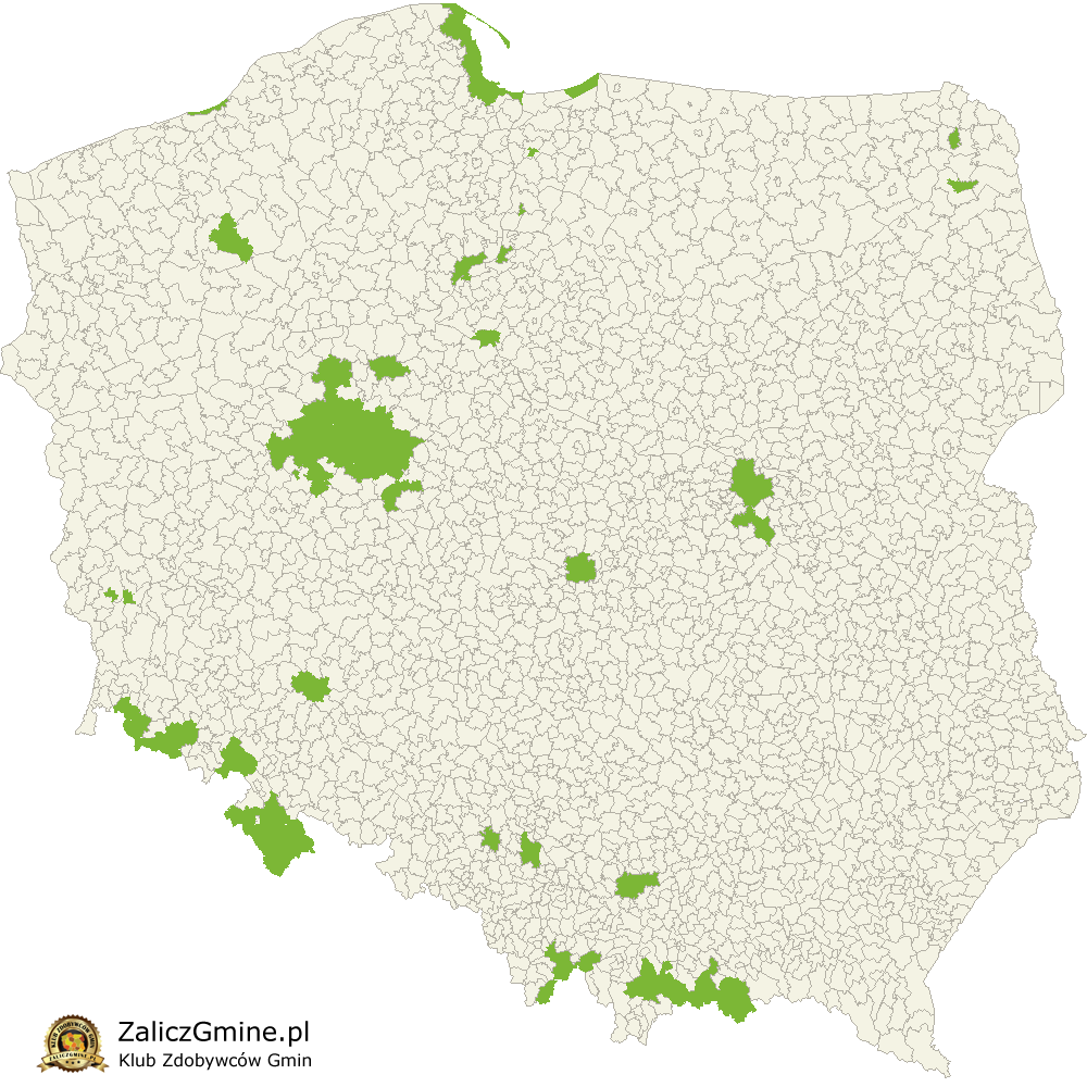 Mapa Zdobytych Gmin