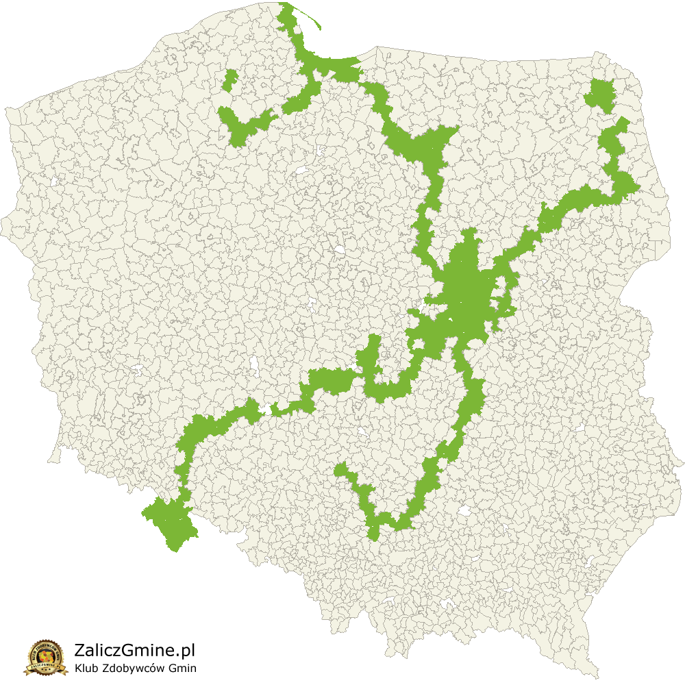 Mapa Zdobytych Gmin