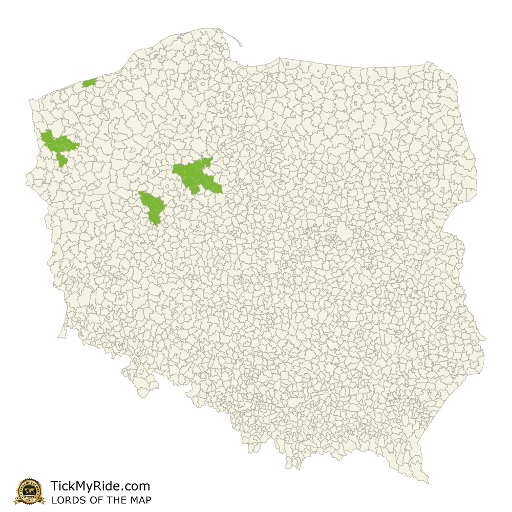 Mapa Zdobytych Gmin
