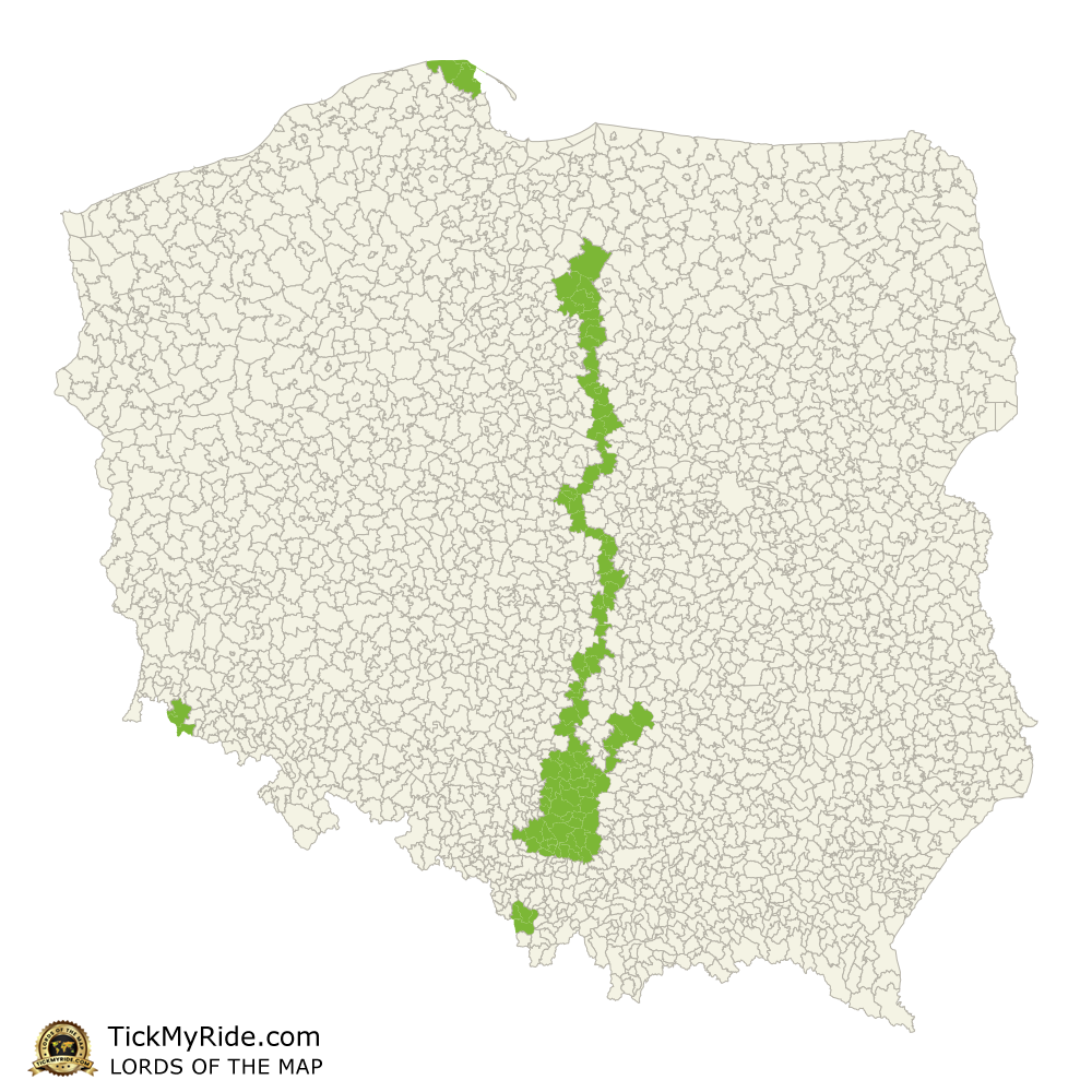 Mapa Zdobytych Gmin