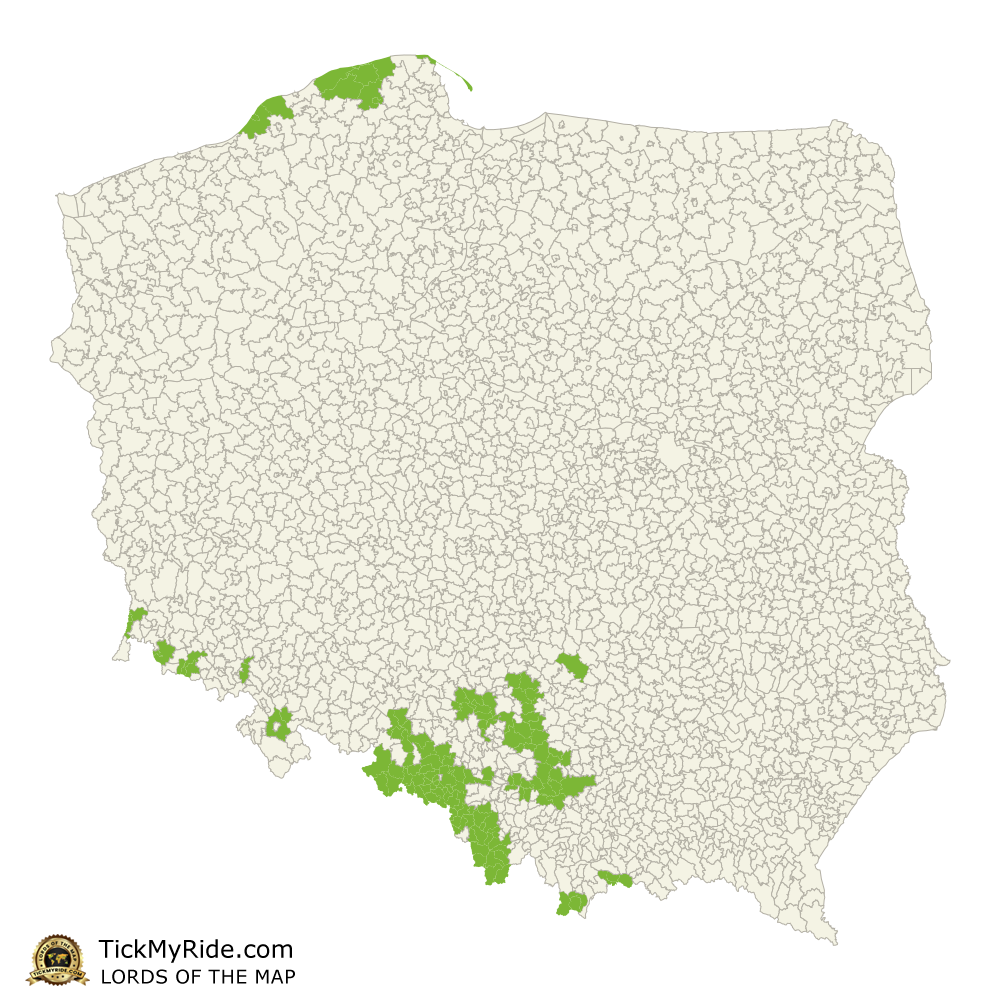 Mapa Zdobytych Gmin