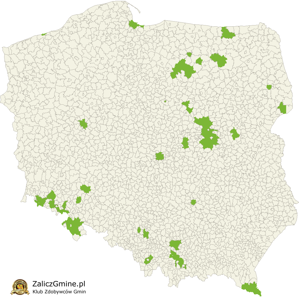 Mapa Zdobytych Gmin