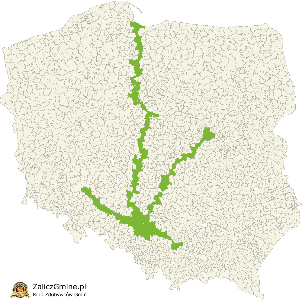 Mapa Zdobytych Gmin