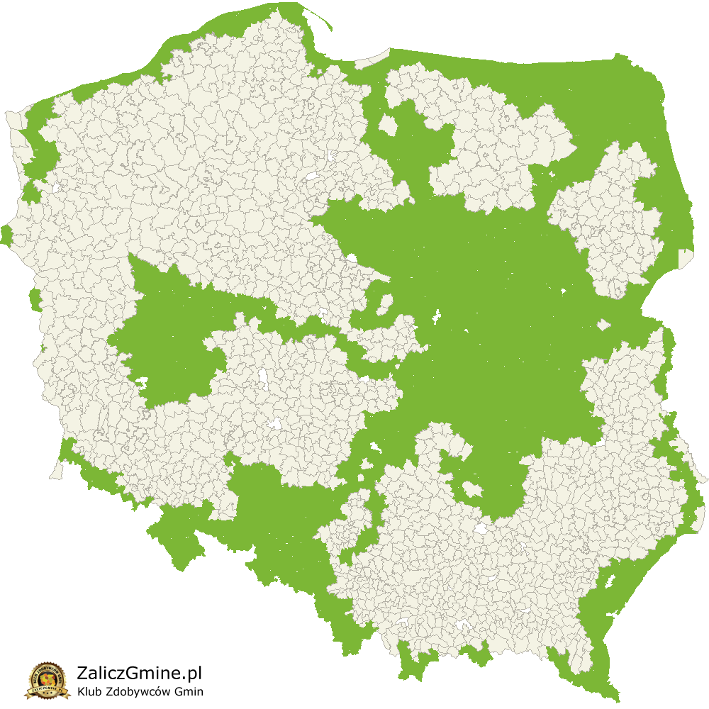 Mapa Zdobytych Gmin