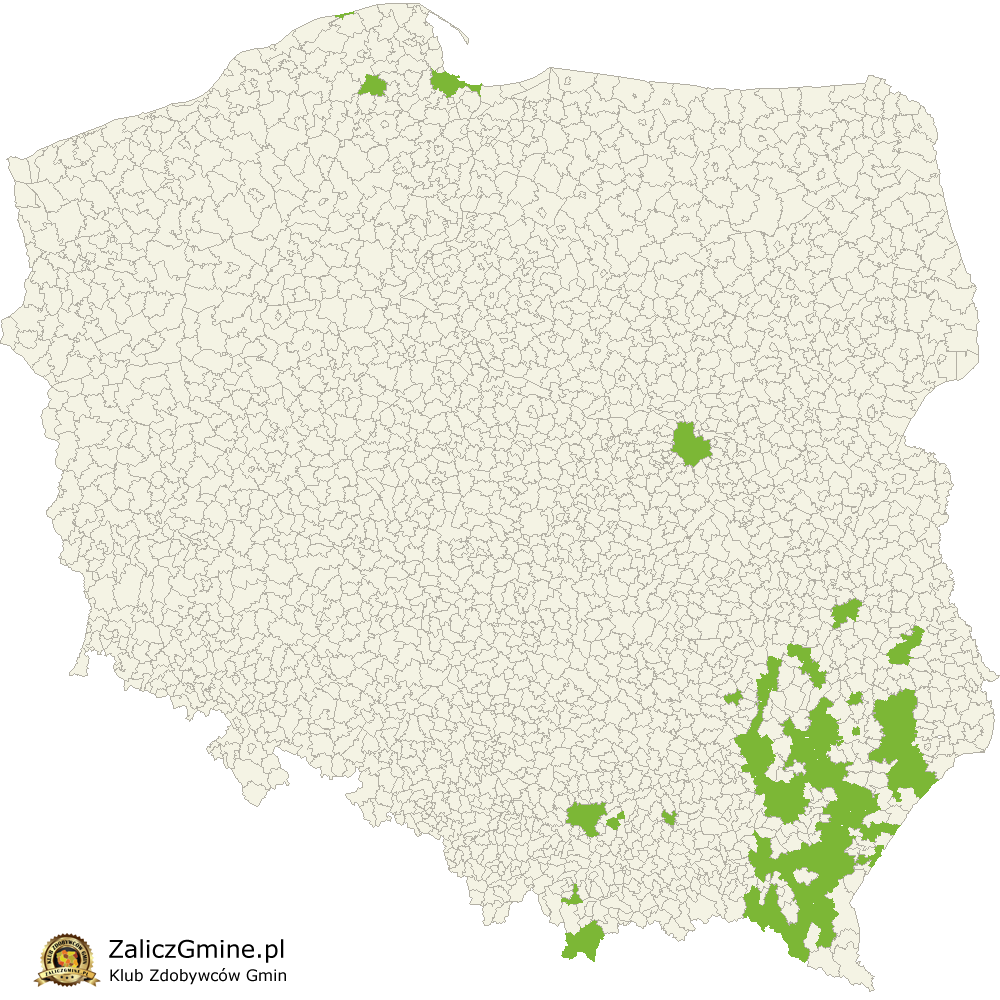 Mapa Zdobytych Gmin