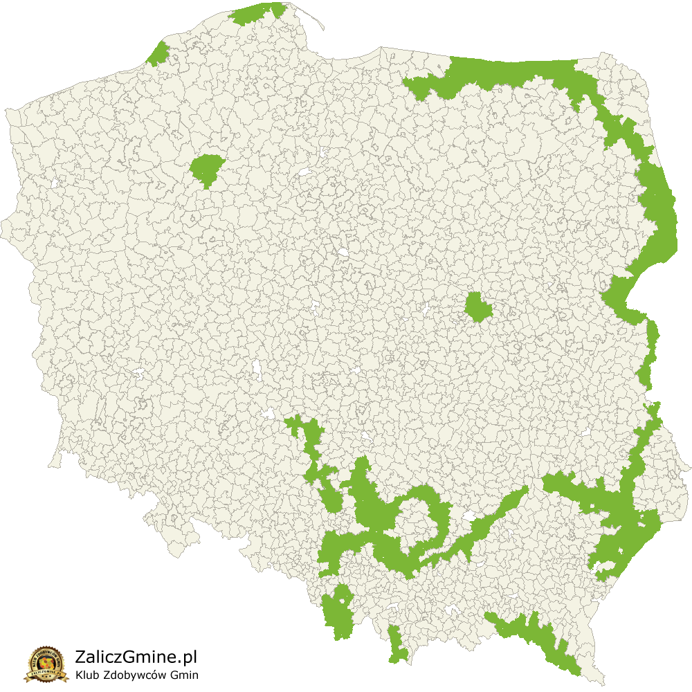 Mapa Zdobytych Gmin