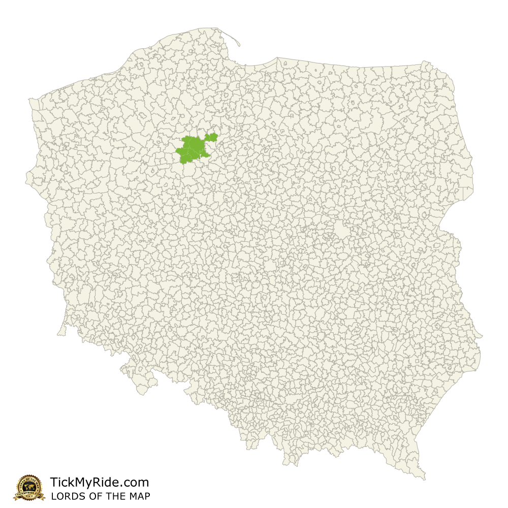 Mapa Zdobytych Gmin