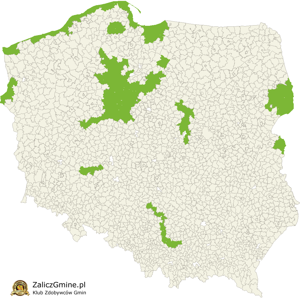 Mapa Zdobytych Gmin