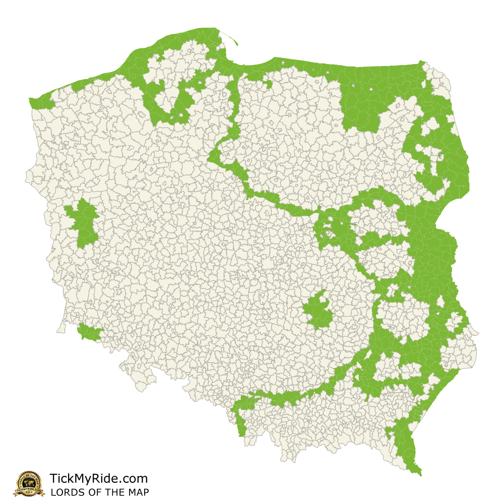 Mapa Zdobytych Gmin