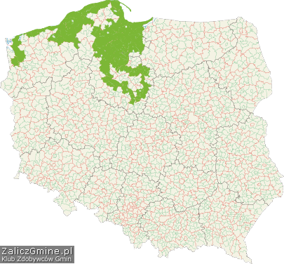Mapa Zdobytych Gmin