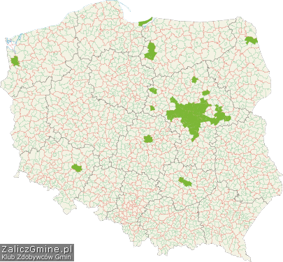Mapa Zdobytych Gmin