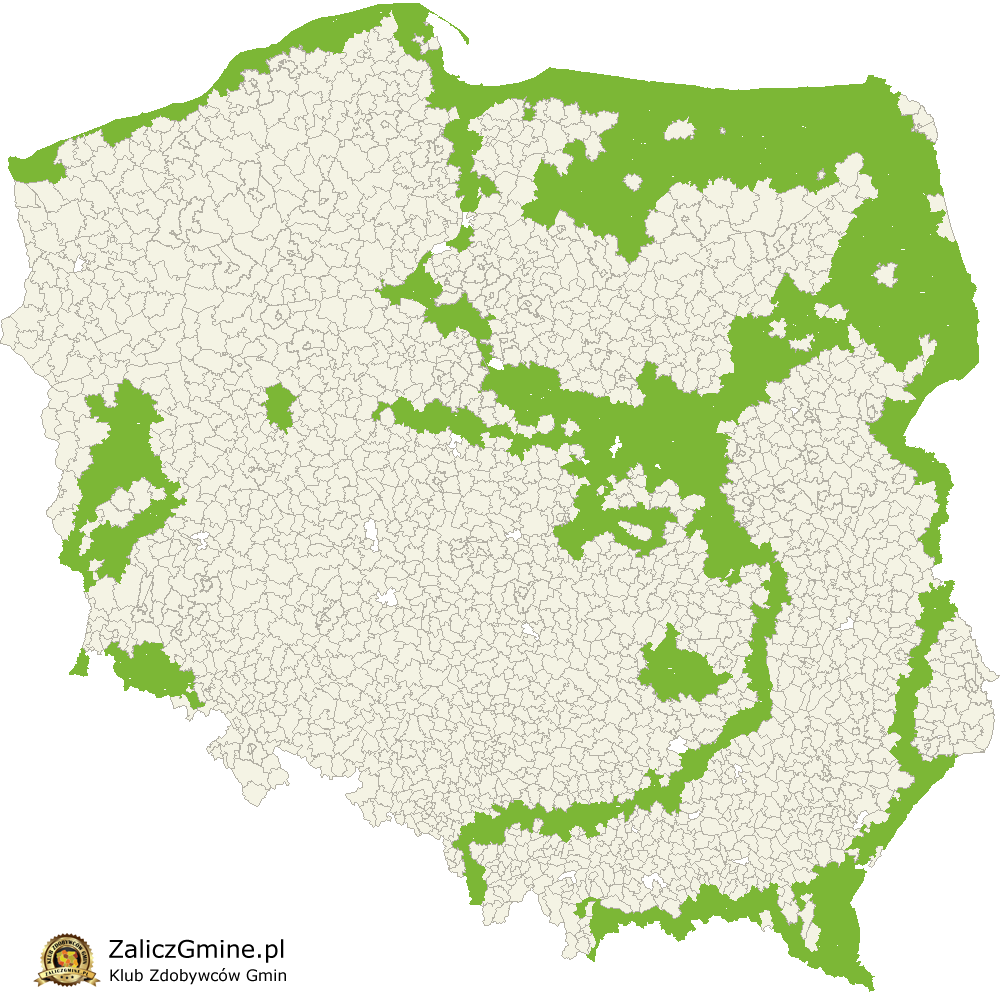 Mapa Zdobytych Gmin