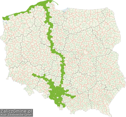 Mapa Zdobytych Gmin