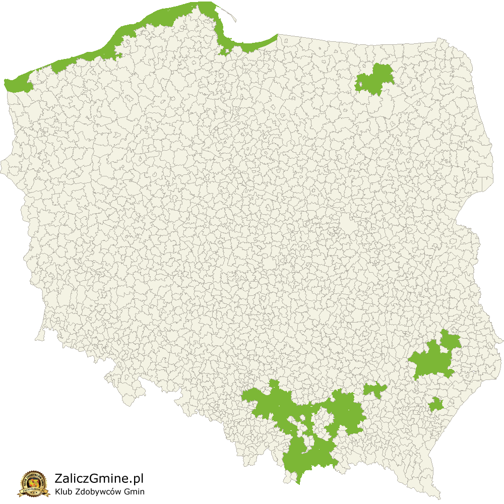 Mapa Zdobytych Gmin