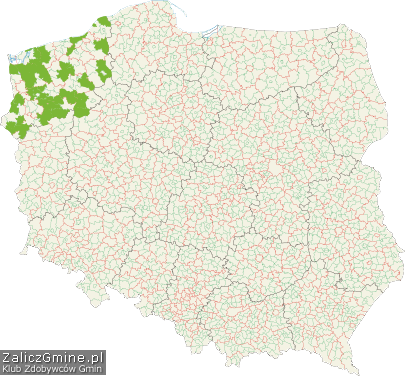 Mapa Zdobytych Gmin