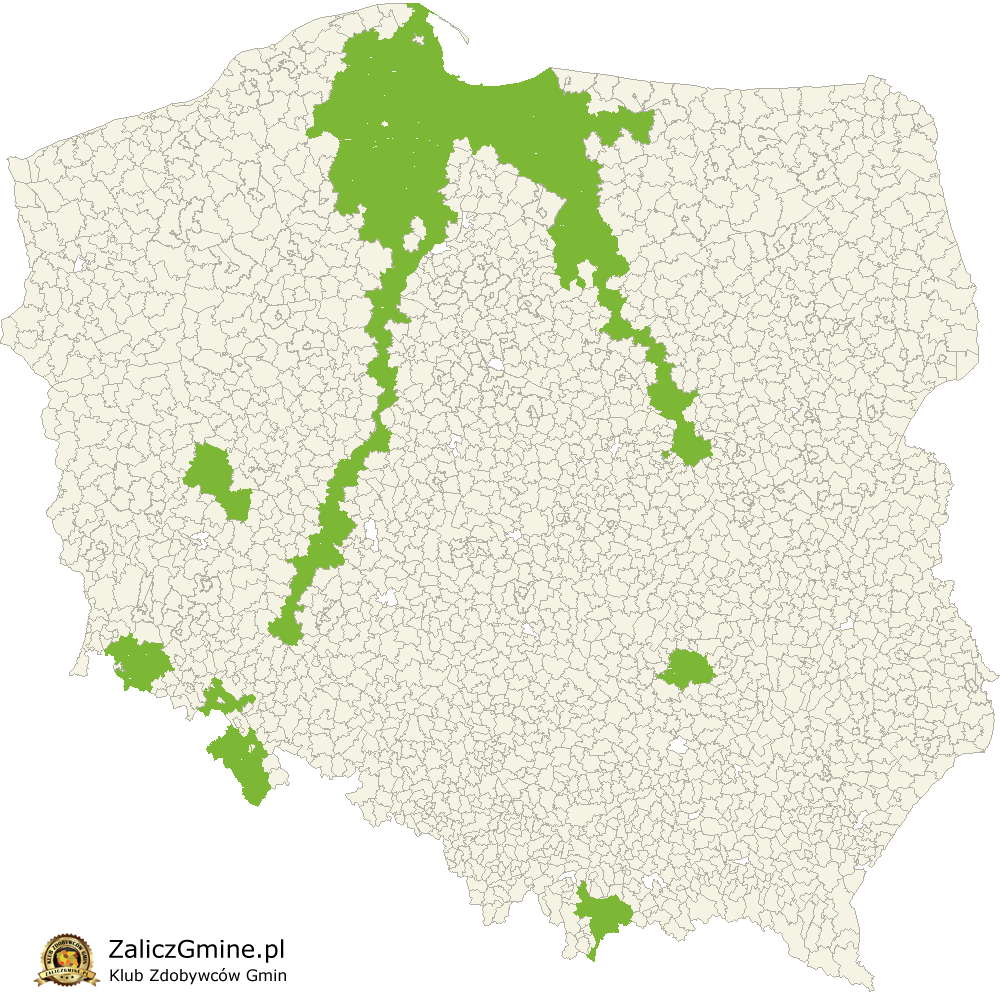 Mapa Zdobytych Gmin