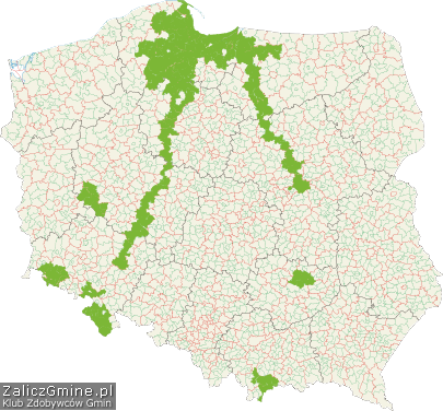 Mapa Zdobytych Gmin