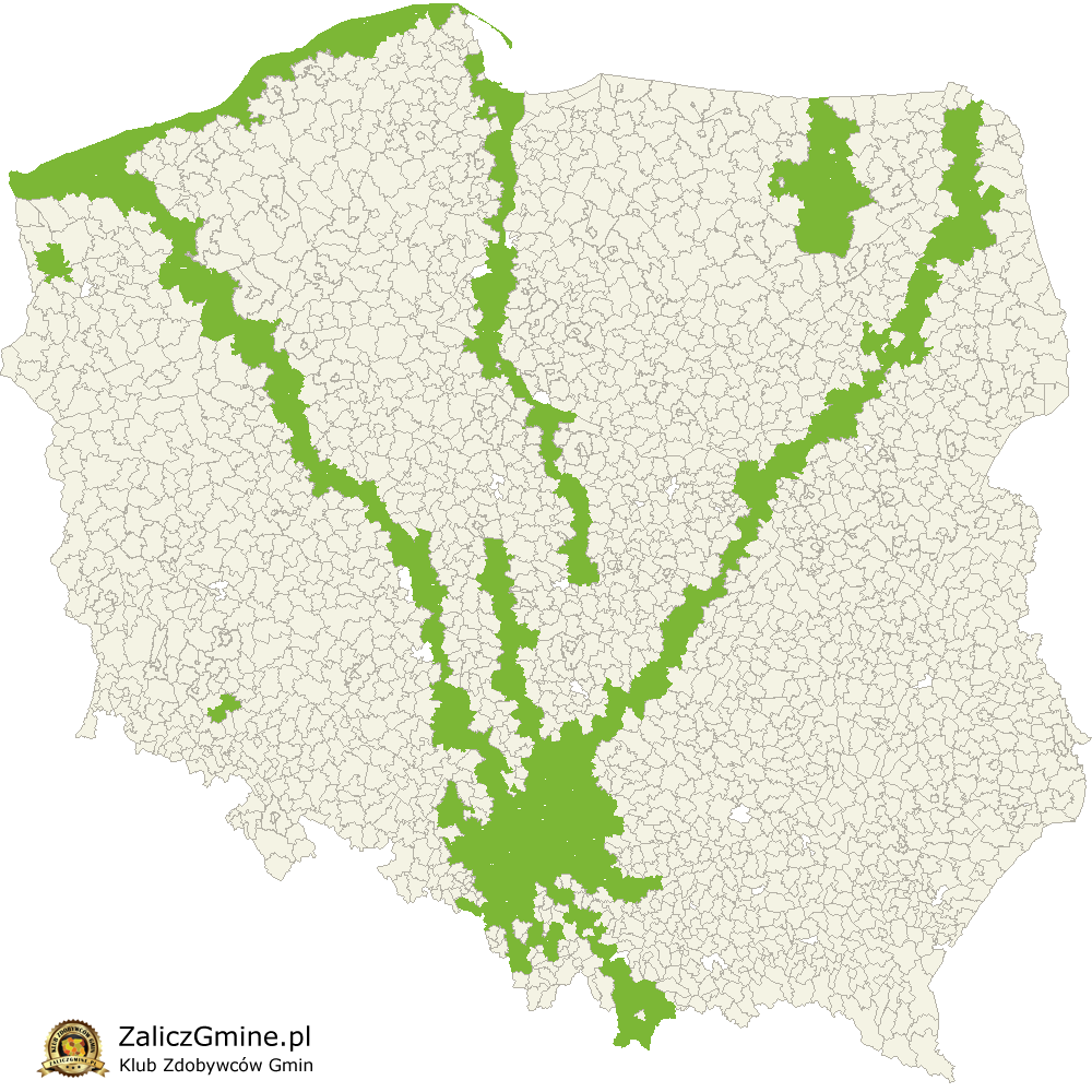 Mapa Zdobytych Gmin