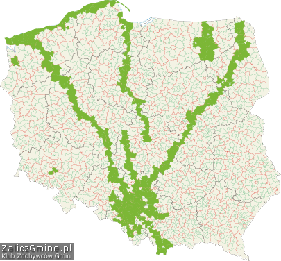 Mapa Zdobytych Gmin
