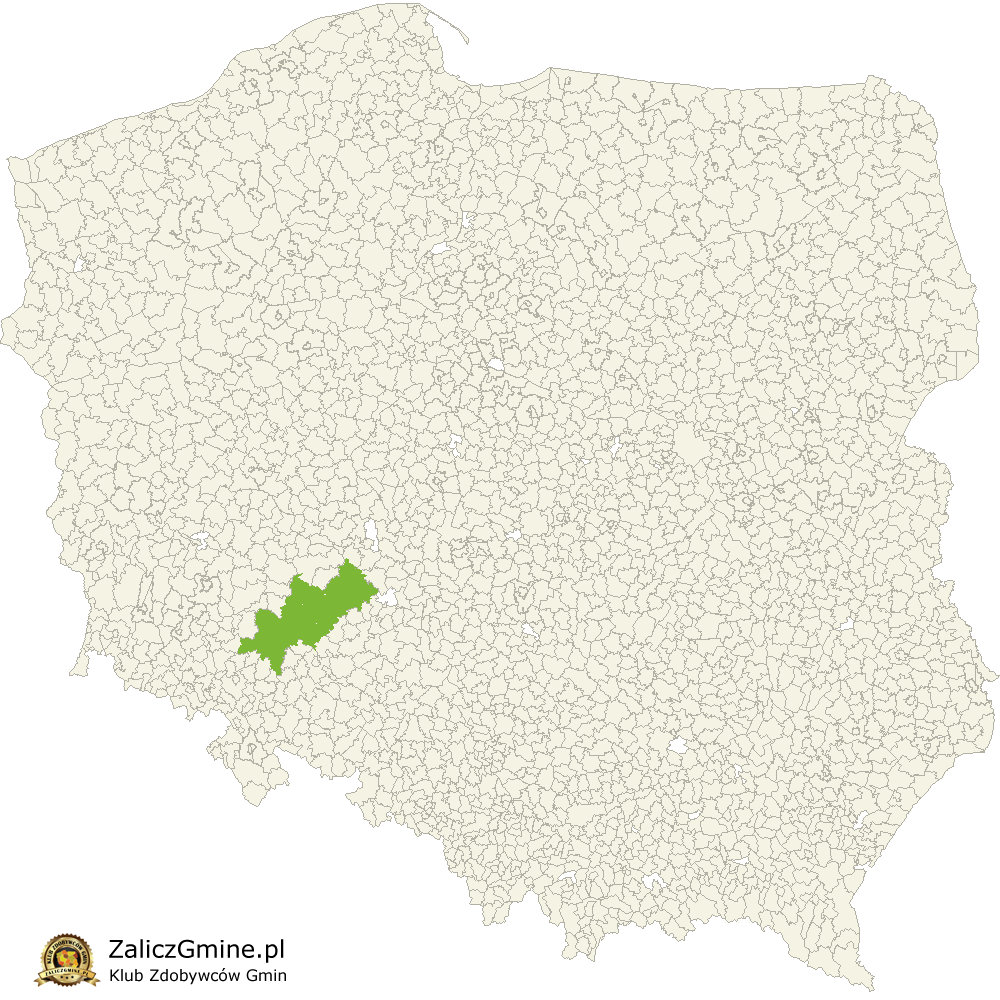 Mapa Zdobytych Gmin