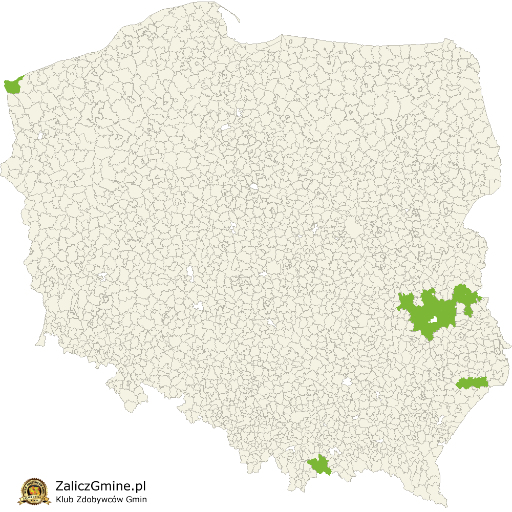 Mapa Zdobytych Gmin