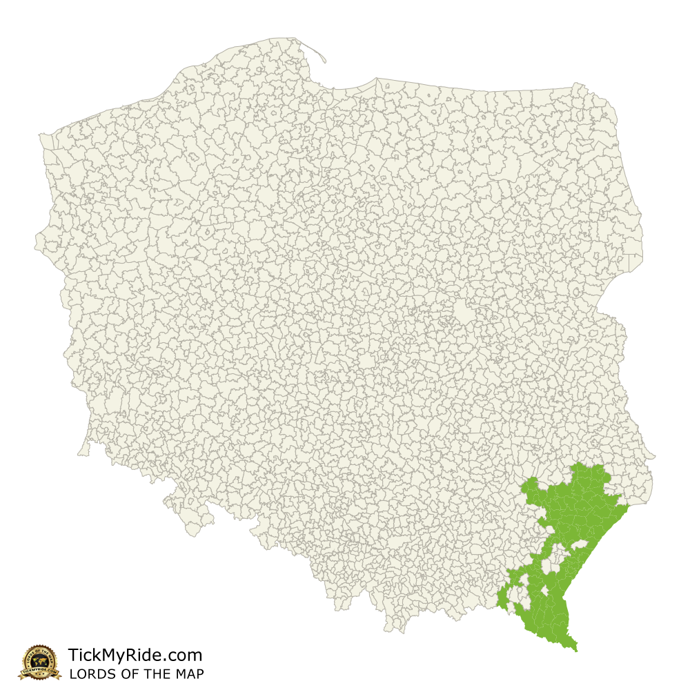 Mapa Zdobytych Gmin
