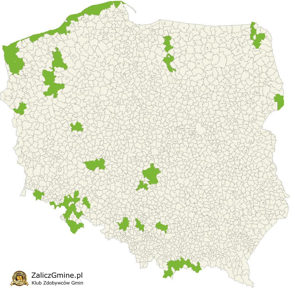 Mapa Zdobytych Gmin