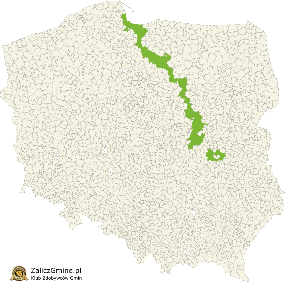 Mapa Zdobytych Gmin