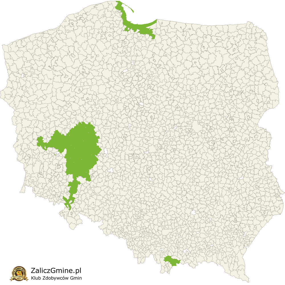 Mapa Zdobytych Gmin