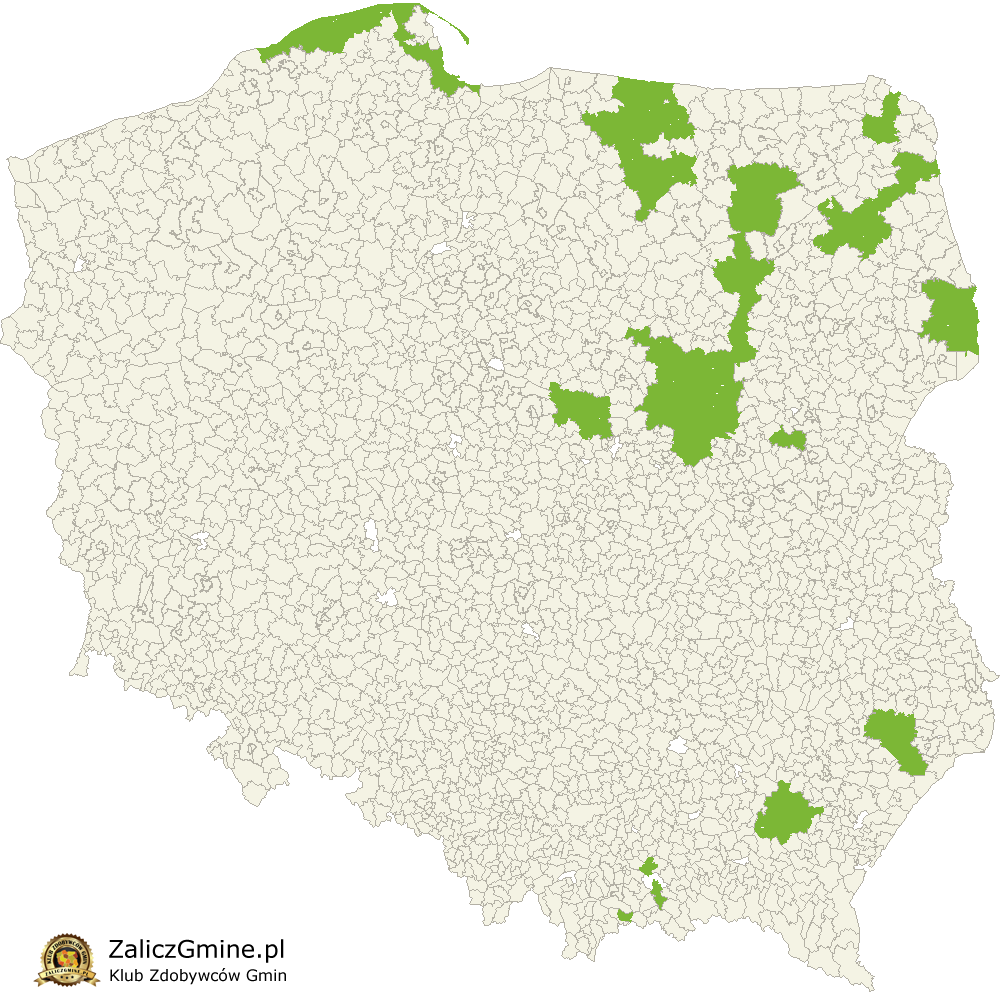 Mapa Zdobytych Gmin