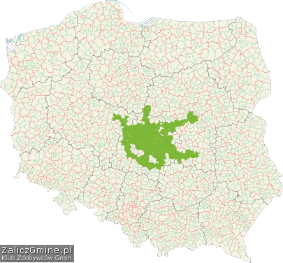 Mapa Zdobytych Gmin